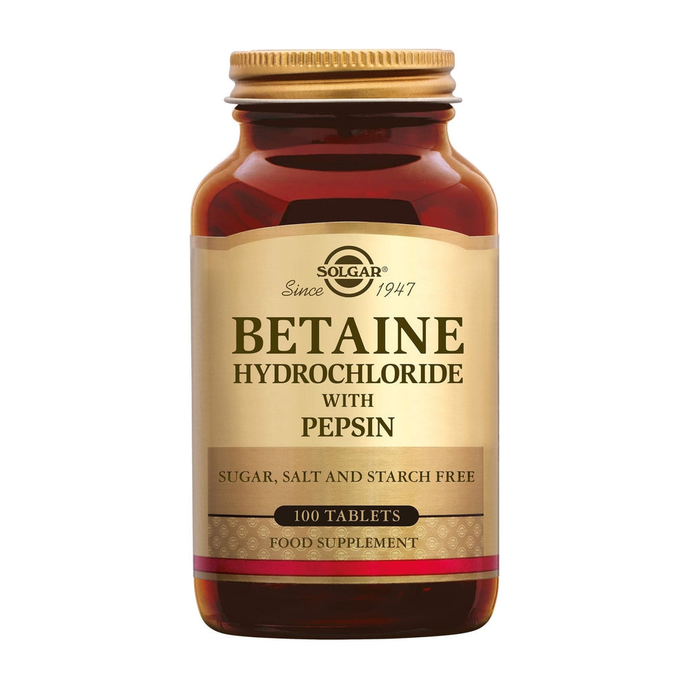 Betaine Hydrochloride met Pepsine Supplement Solgar   