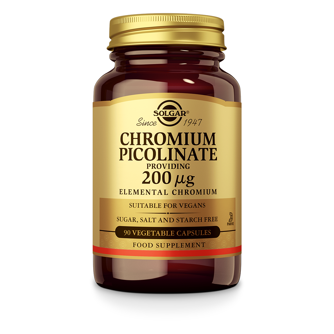 Chromium (Chroom) Picolinate 200 mcg Supplement Solgar