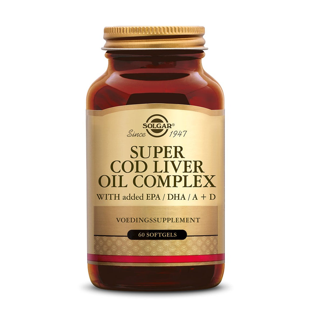 Super Cod Liver Oil Levertraan Complex Supplement Solgar 60  