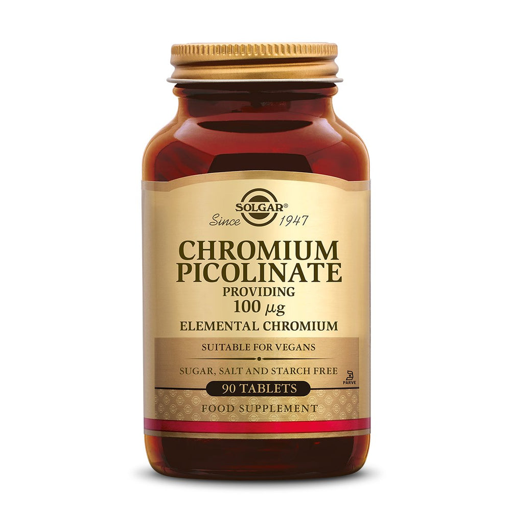 Chromium (Chroom) Picolinate 100 mcg Supplement Solgar 90  