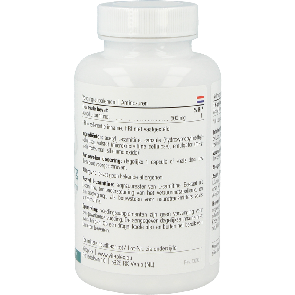 
                      
                        Acetyl L-Carnitine Supplementen Vitaplex   
                      
                    