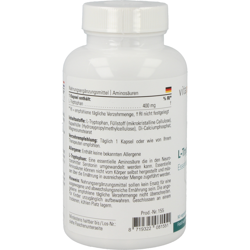 
                      
                        L-Tryptophan 400 mg Supplementen Vitaplex   
                      
                    