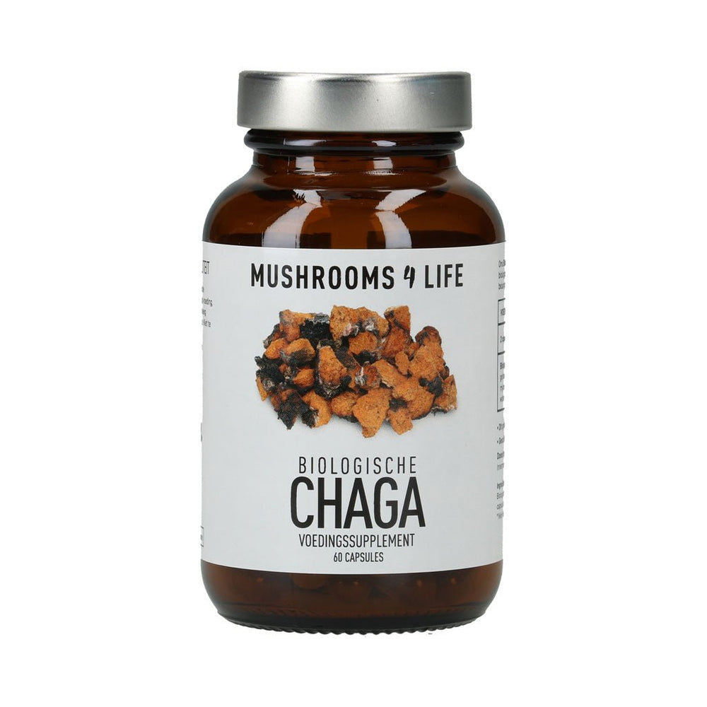 Chaga Paddenstoelen 60 Capsules  Mushrooms 4 Life   