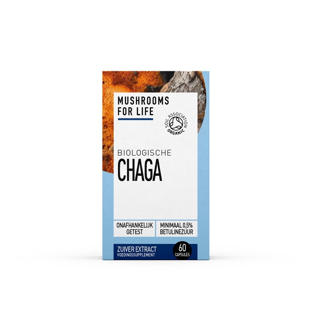 Chaga Paddenstoelen Capsules Bio (Mushrooms For Life) 60caps Mushrooms 4 Life