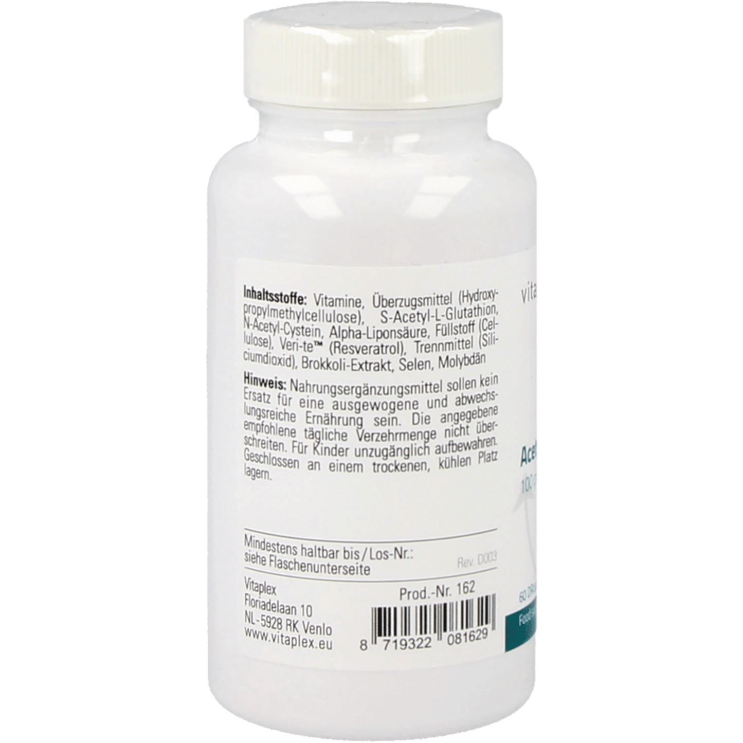 Vitaplex | Acetyl Glutathion 100 plus | Bestel Online GOOD FOR YOU BEVERWIJK Vitaplex | Acetyl Glutathion 100 plus | Bestel Online GOOD FOR YOU BEVERWIJK