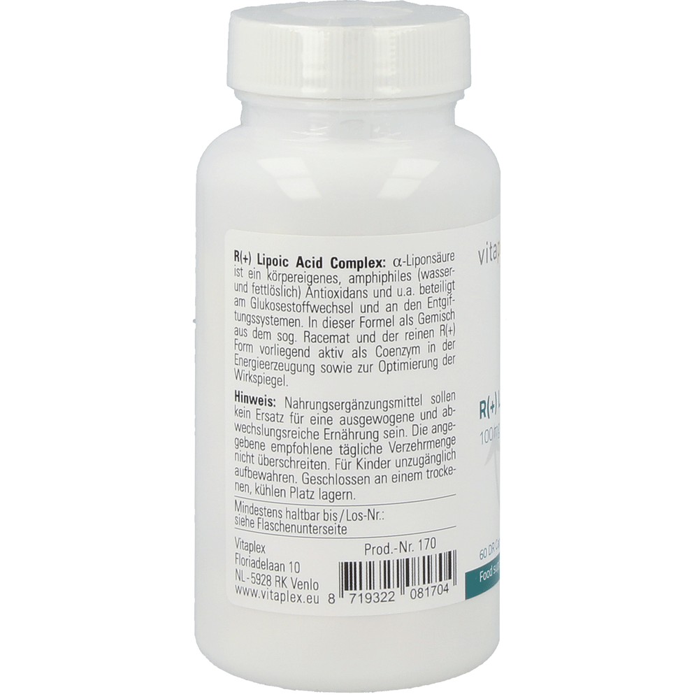 
                      
                        R(+) Lipoic Acid Complex Supplementen Vitaplex   
                      
                    