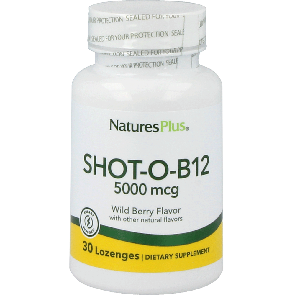 
                      
                        Shot-O-B12® 5000 mcg / Pastillen Supplement Natures Plus Default Title  
                      
                    