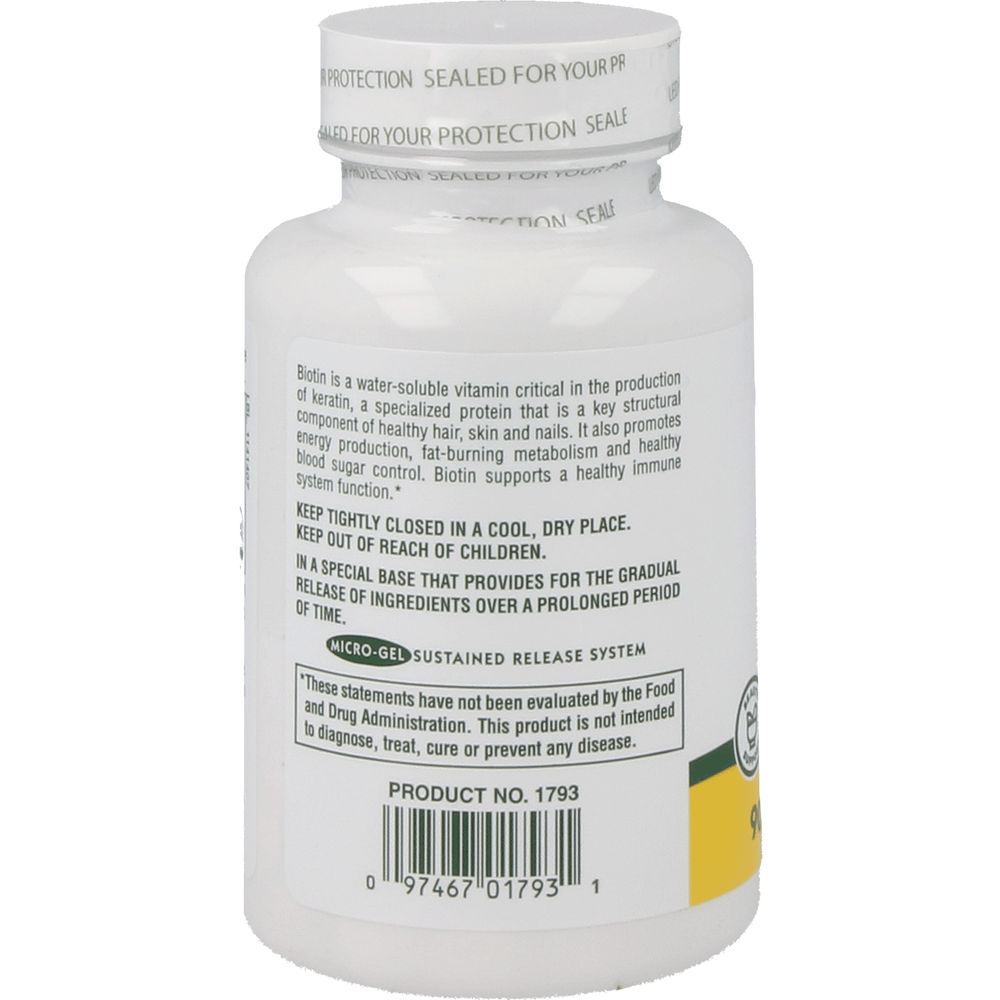 
                      
                        Biotin 10 mg Supplement Natures Plus   
                      
                    