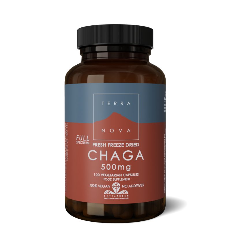 Chaga 500mg Complex | 100 capsules Supplement Terranovabenelux   