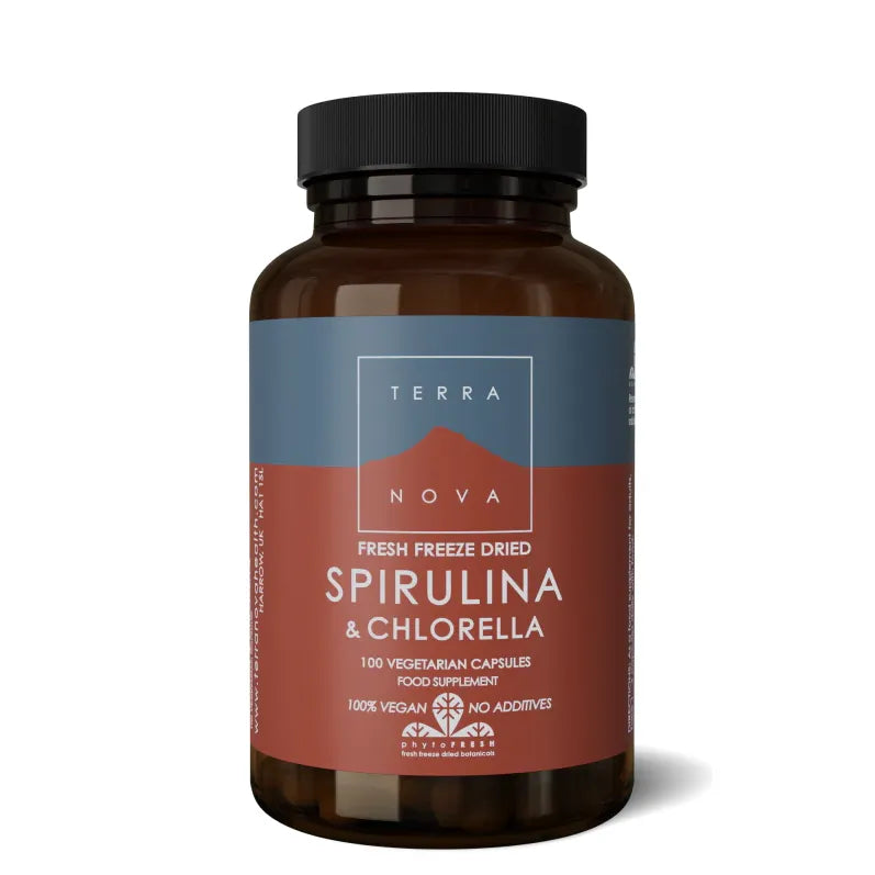 Spirulina & Chlorella | 100 capsules Supplement Terranovabenelux Default Title