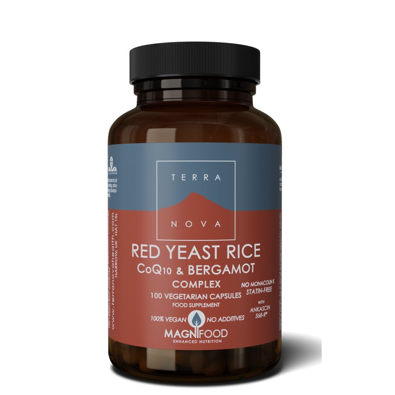 Red Yeast Rice, CoQ10 & Bergamot Complex | 100 capsules Supplement Terranovabenelux   