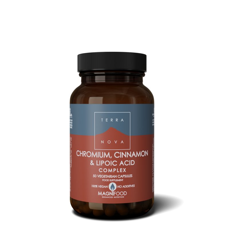 Chromium, Cinnamon & Lipoic Acid Complex | 50 capsules Supplement Terranovabenelux   