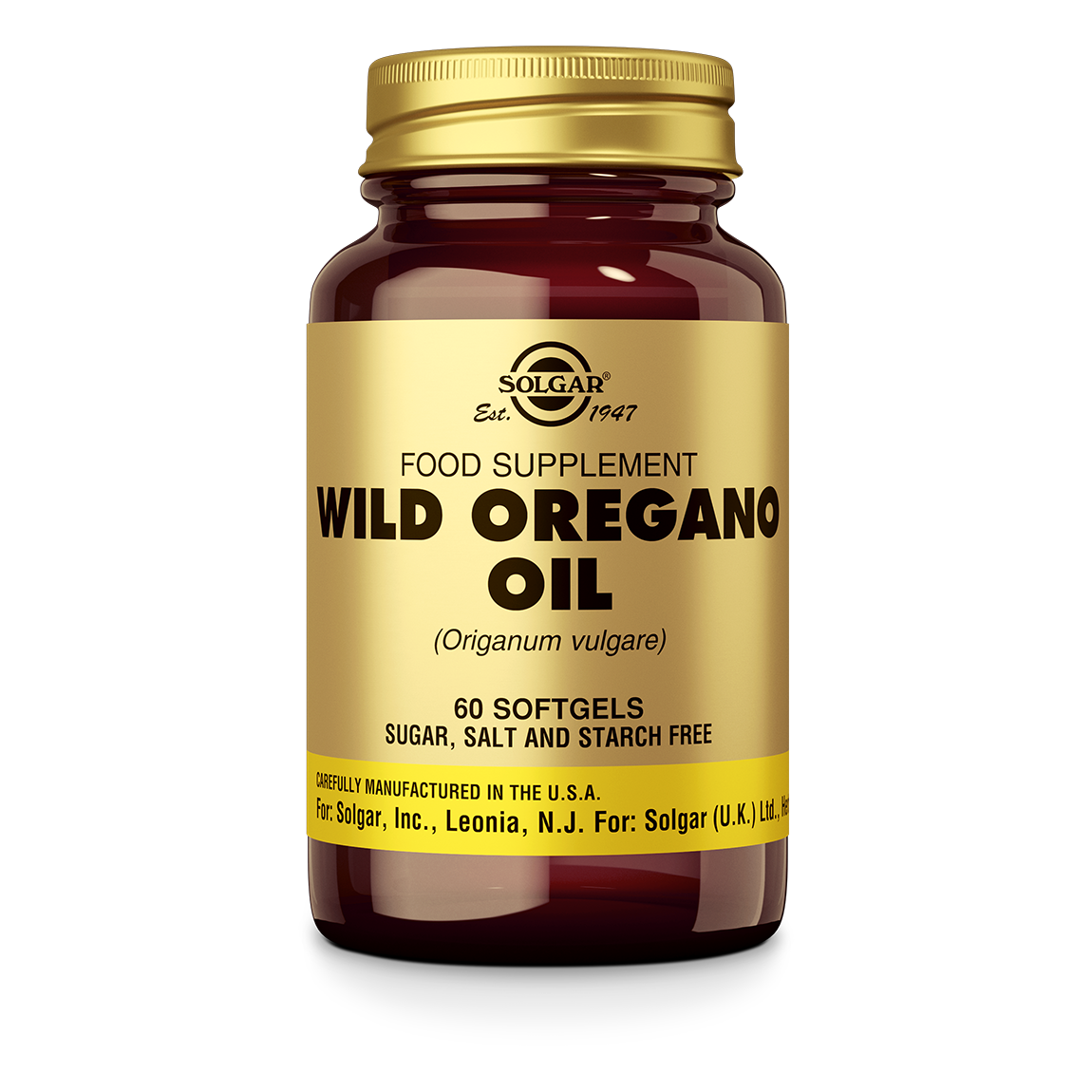 Wild Oregano Oil Supplement Solgar 60