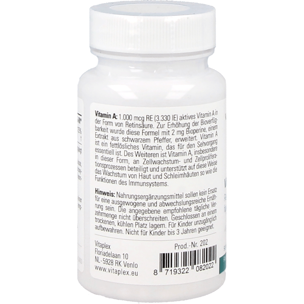 
                      
                        Vitamin A Supplementen Vitaplex   
                      
                    