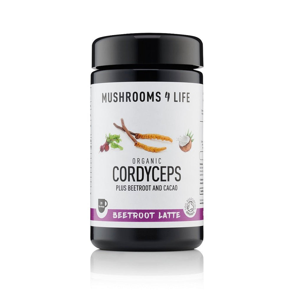 Cordyceps Rode Biet Paddenstoelen Latte 1000mg Bio 130gr  Mushrooms 4 Life   