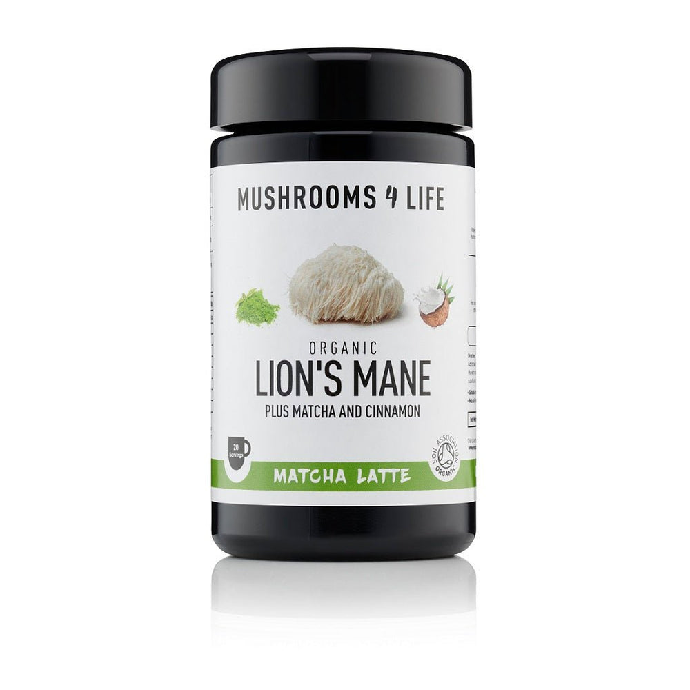 Lion's Mane Matcha Paddenstoelen Latte 1000mg Bio (Mushrooms4Life) 110gr  Mushrooms 4 Life   