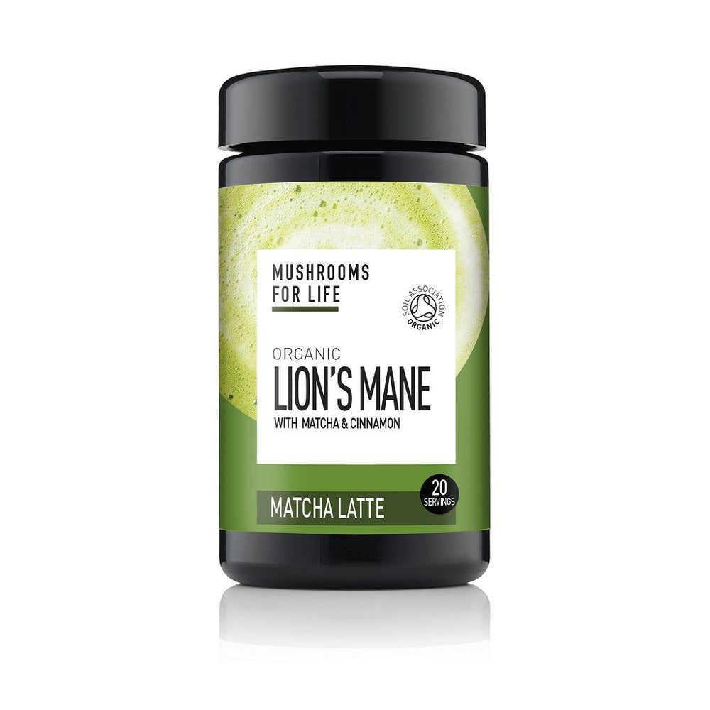 Lion's Mane Matcha Paddenstoelen Latte 1000mg Bio (Mushrooms For Life) 110gr Mushrooms 4 Life