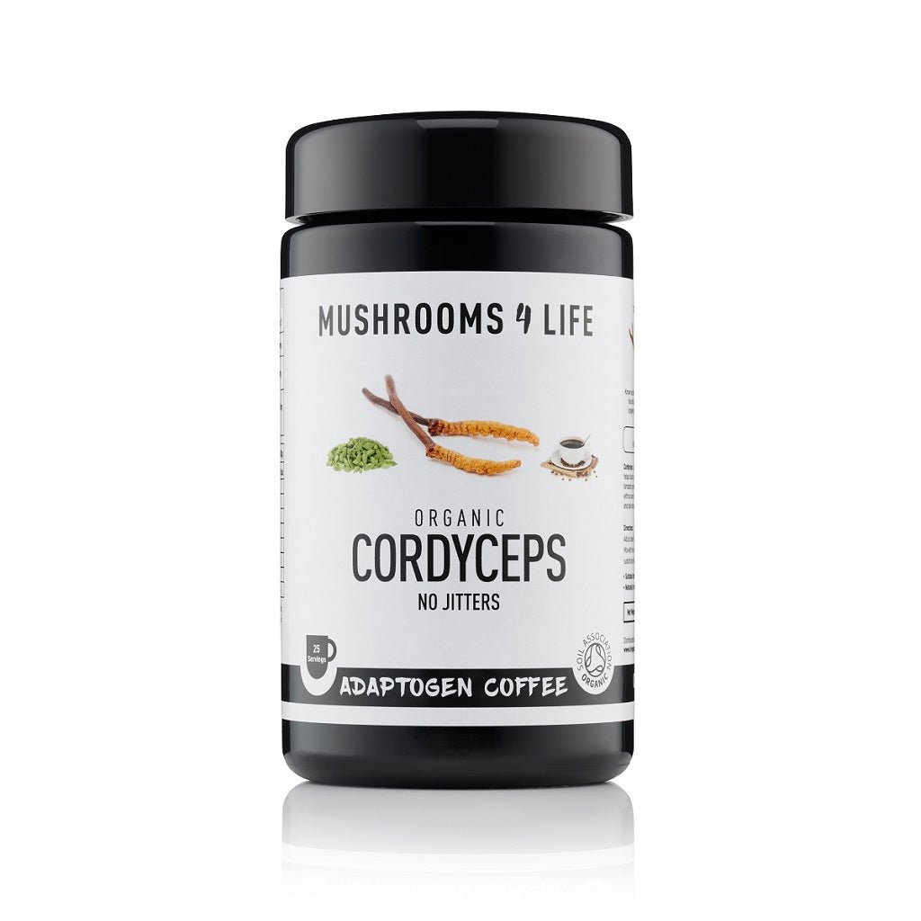 Cordyceps Power Paddenstoelen Koffie 1000mg Bio 60gr  Mushrooms 4 Life   