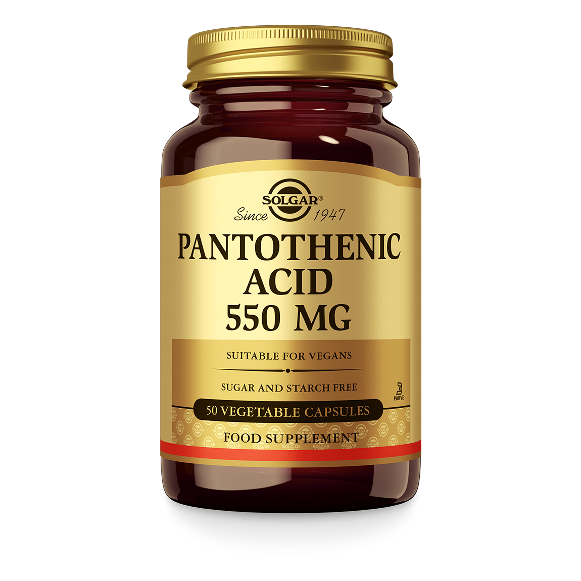 Pantothenic Acid (Pantotheenzuur) 550 mg Supplement Solgar 50