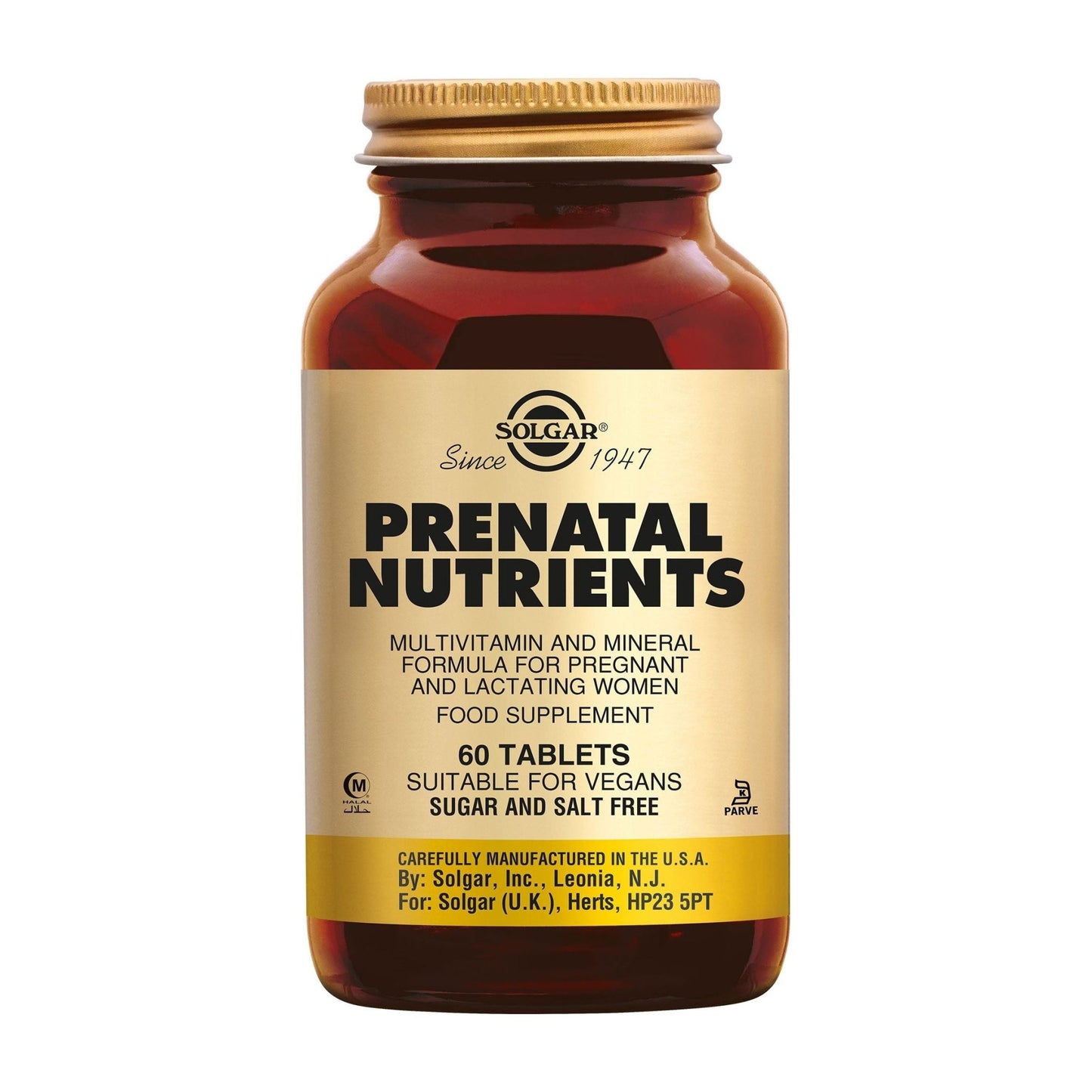 Prenatal Nutrients Multivitamine voor Zwangeren Supplement Solgar   