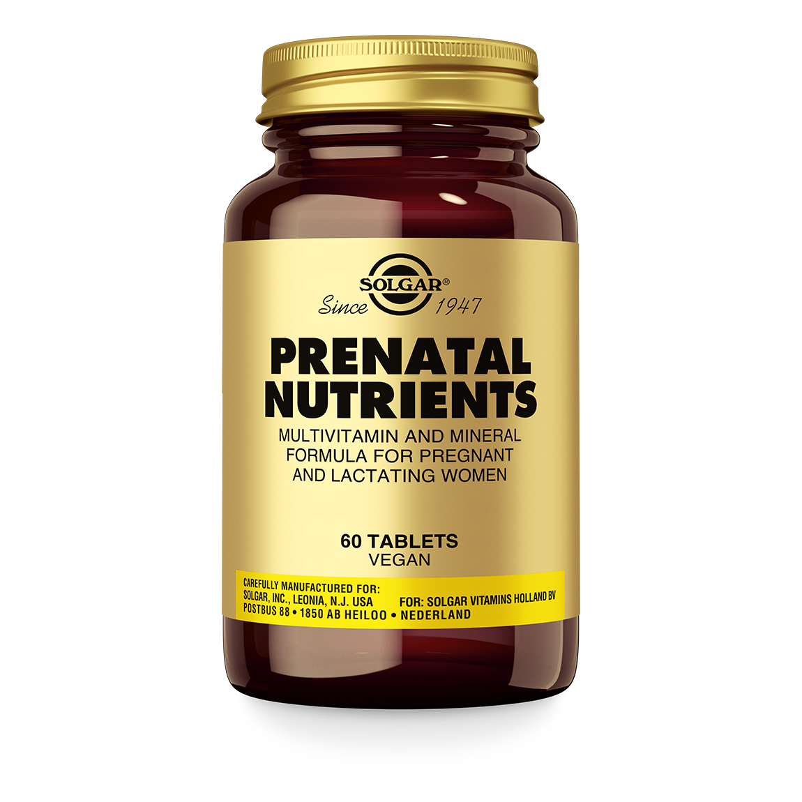 Prenatal Nutrients Multivitamine voor Zwangeren Supplement Solgar 60