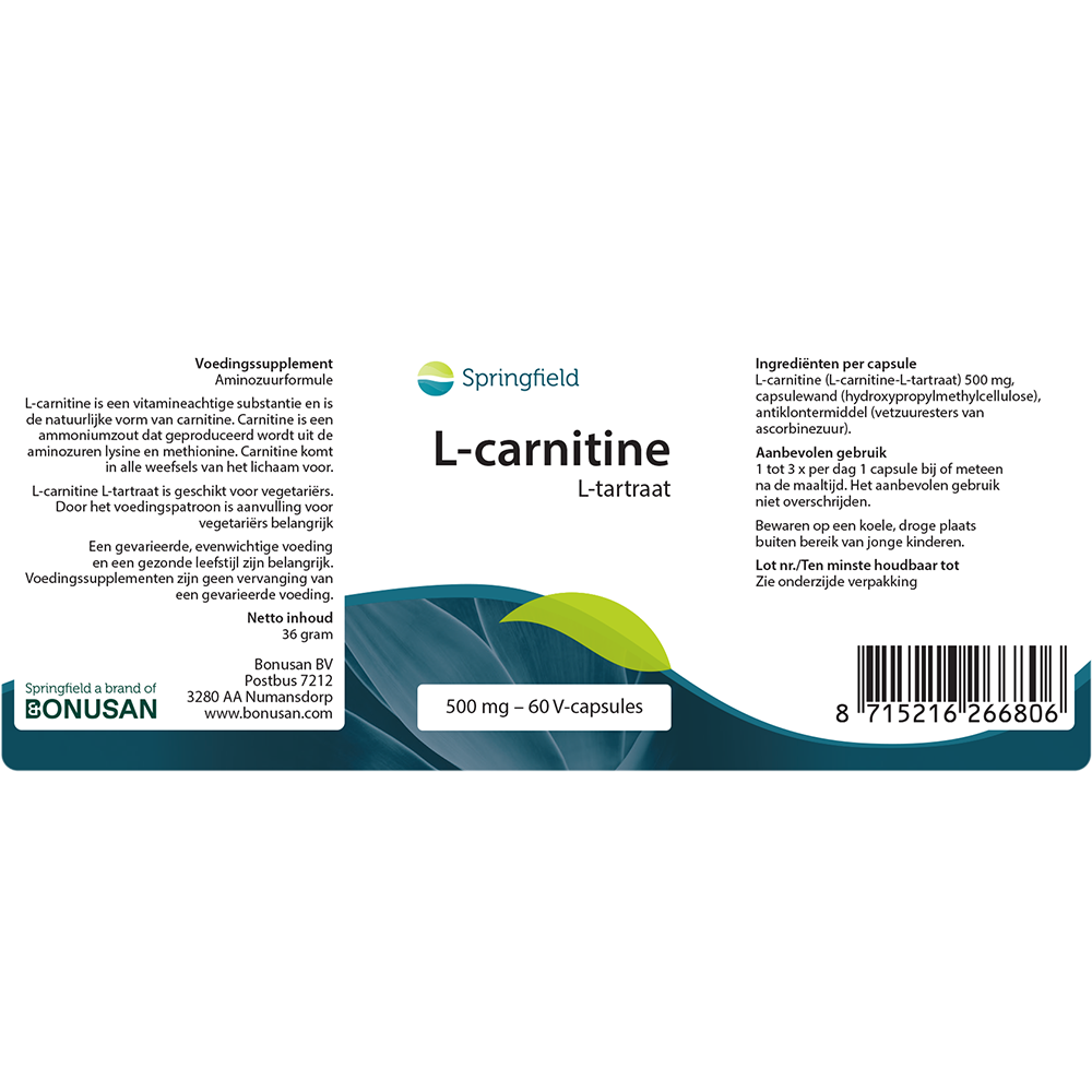 L-Carnitine L-Tartraat Springfield