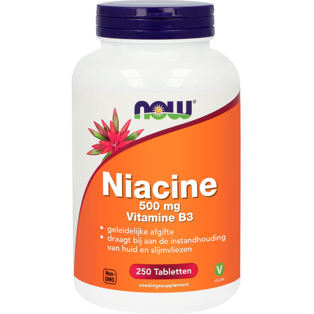 
                      
                        Niacine 500 mg vitamine B3 geleidelijke afgifte Vitamine B NOW Default Title
                      
                    