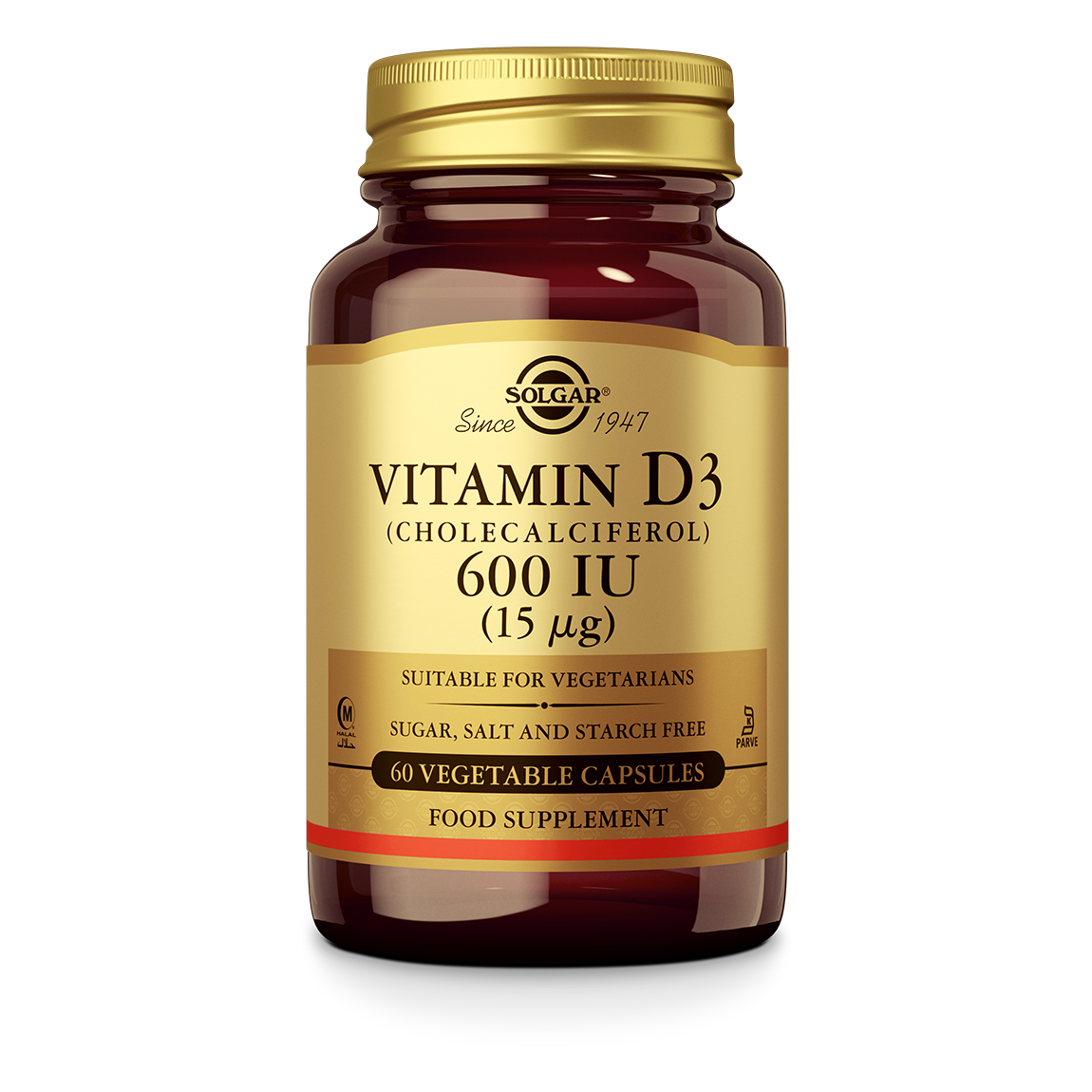 Vitamine D-3 600 IU capsules Supplement Solgar