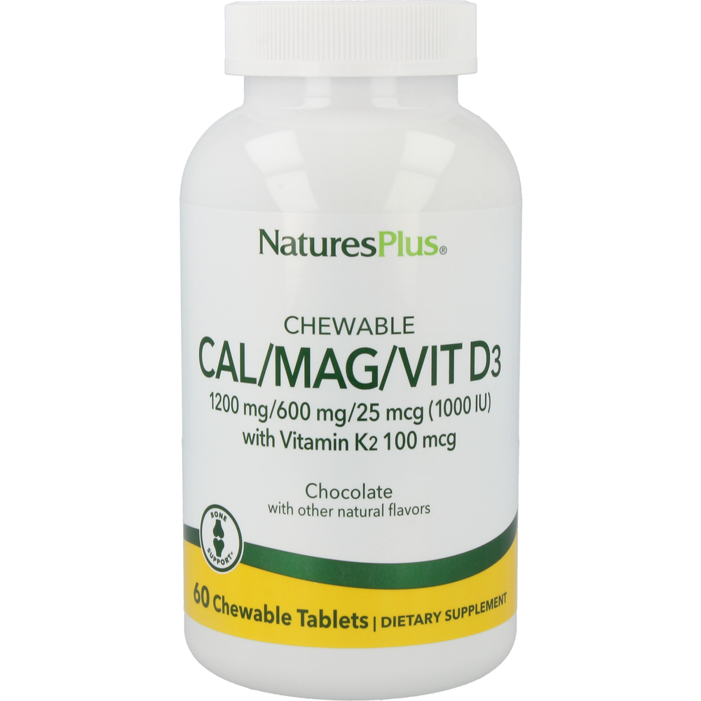 
                      
                        Cal/Mag/Vit. D3 with Vitamin K2 Supplement Natures Plus Default Title  
                      
                    