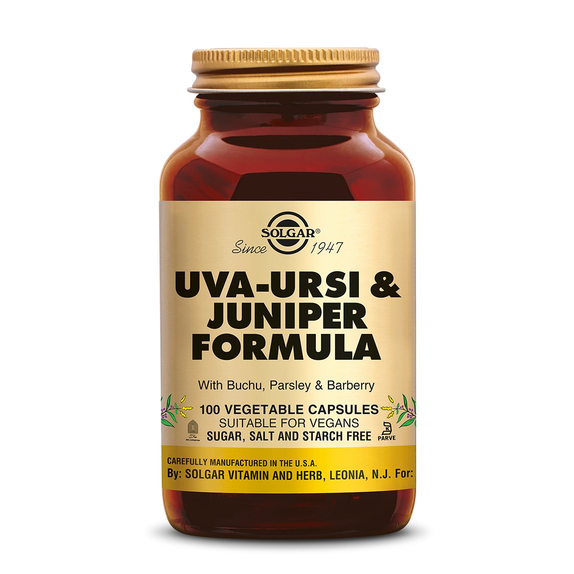 Uva Ursi & Juniper (Jeneverbes) Formula Supplement Solgar 100  