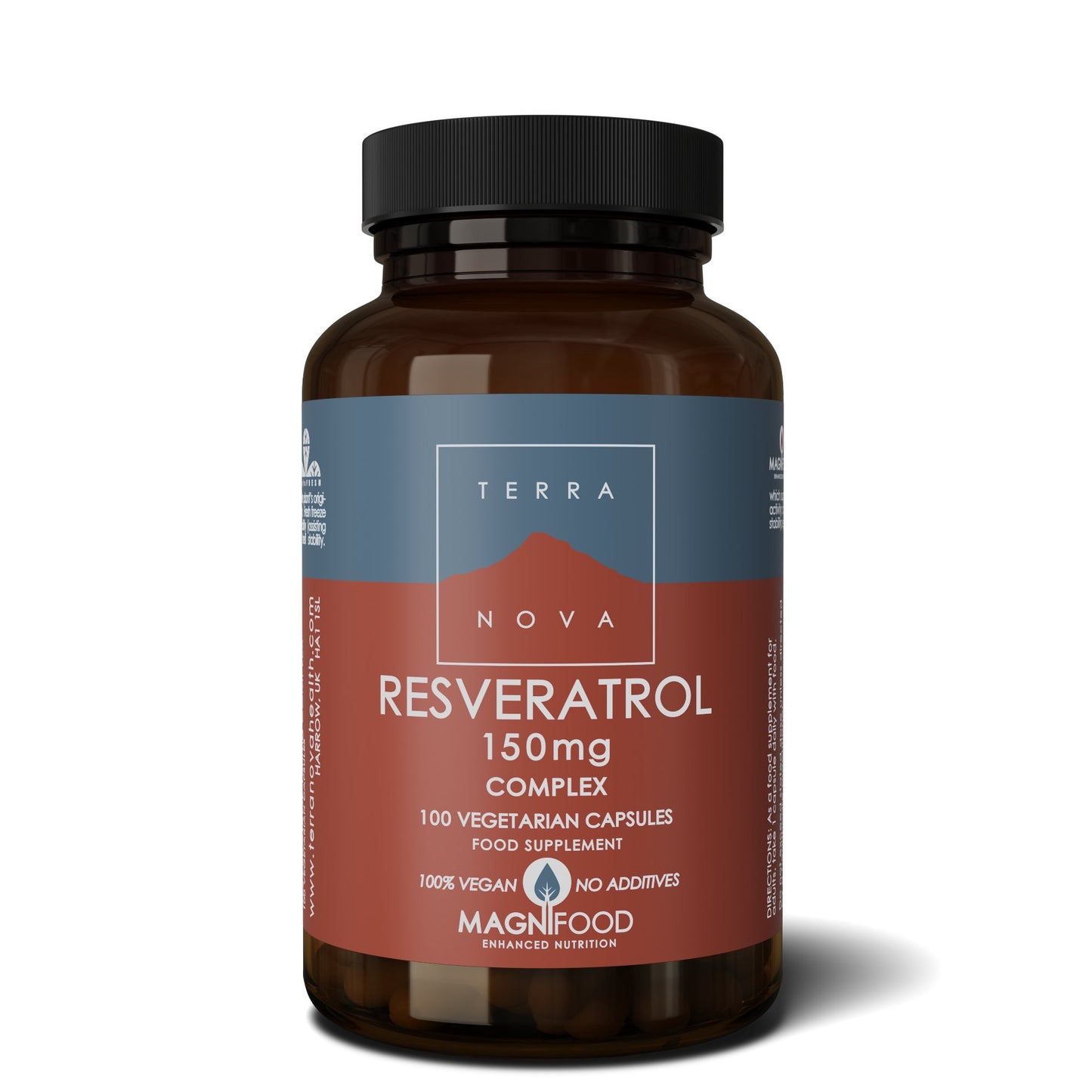 Resveratrol 150mg Complex | 100 capsules Supplement Terranovabenelux   