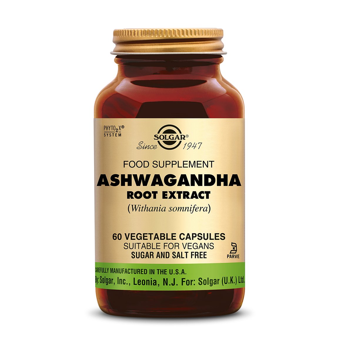 Ashwagandha Root Extract Supplement Solgar 60  