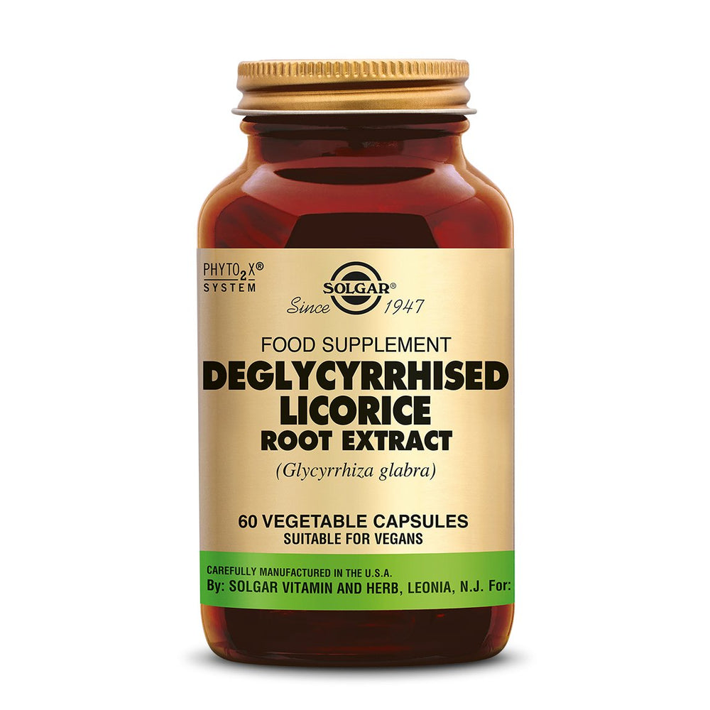 Deglycyrrhised Licorice (Zoethout) Root Extract Supplement Solgar 60  