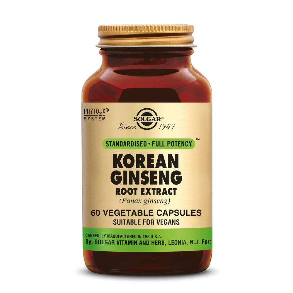 Ginseng Korean Root Extract Supplement Solgar 60  