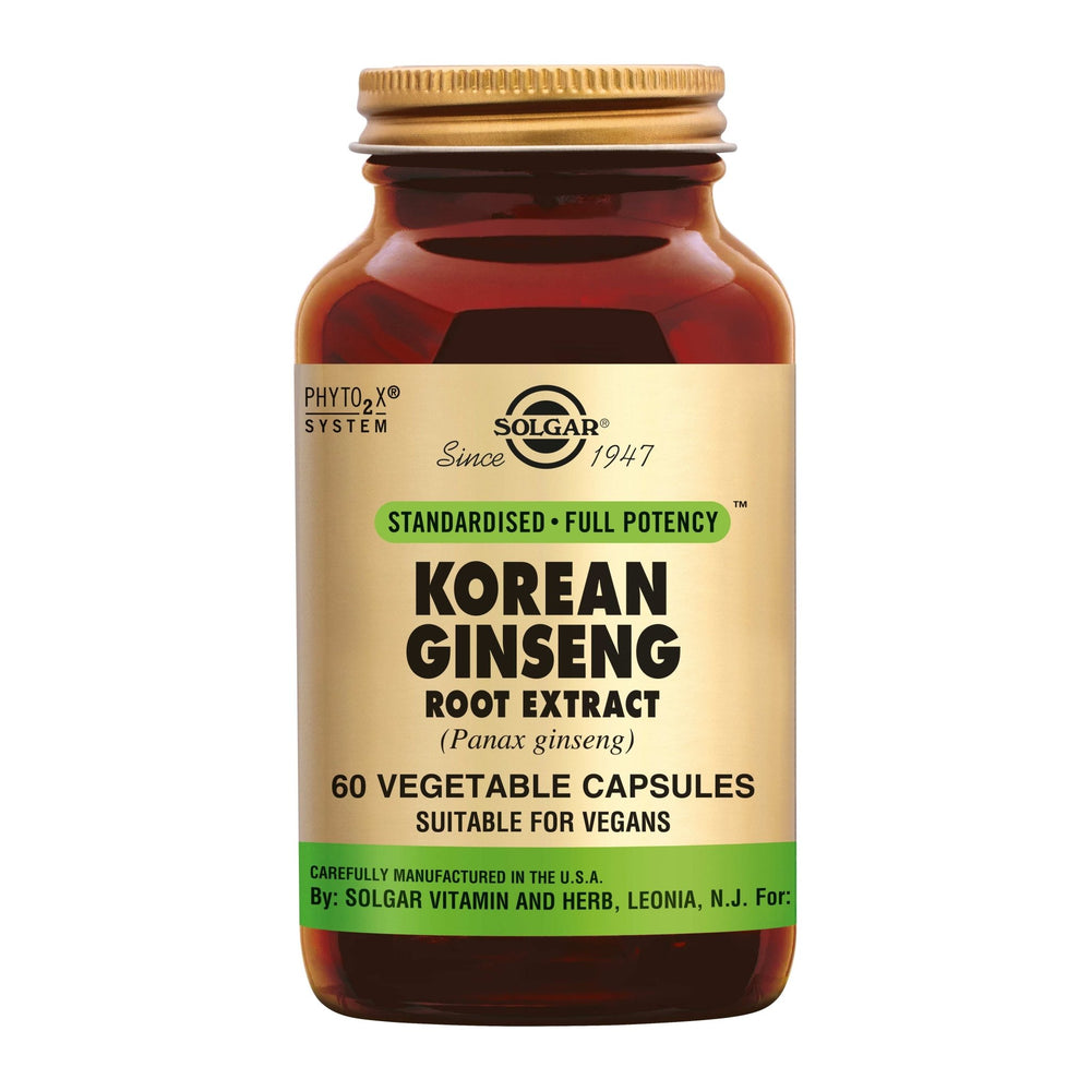 Ginseng Korean Root Extract Supplement Solgar   