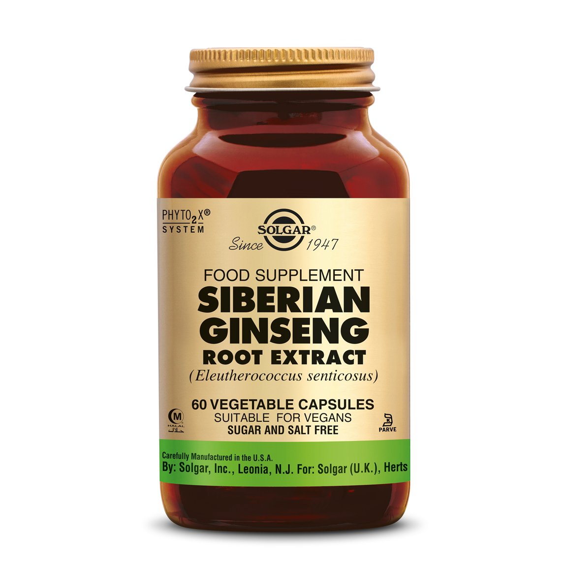 Ginseng Siberian Root Extract Supplement Solgar 60  