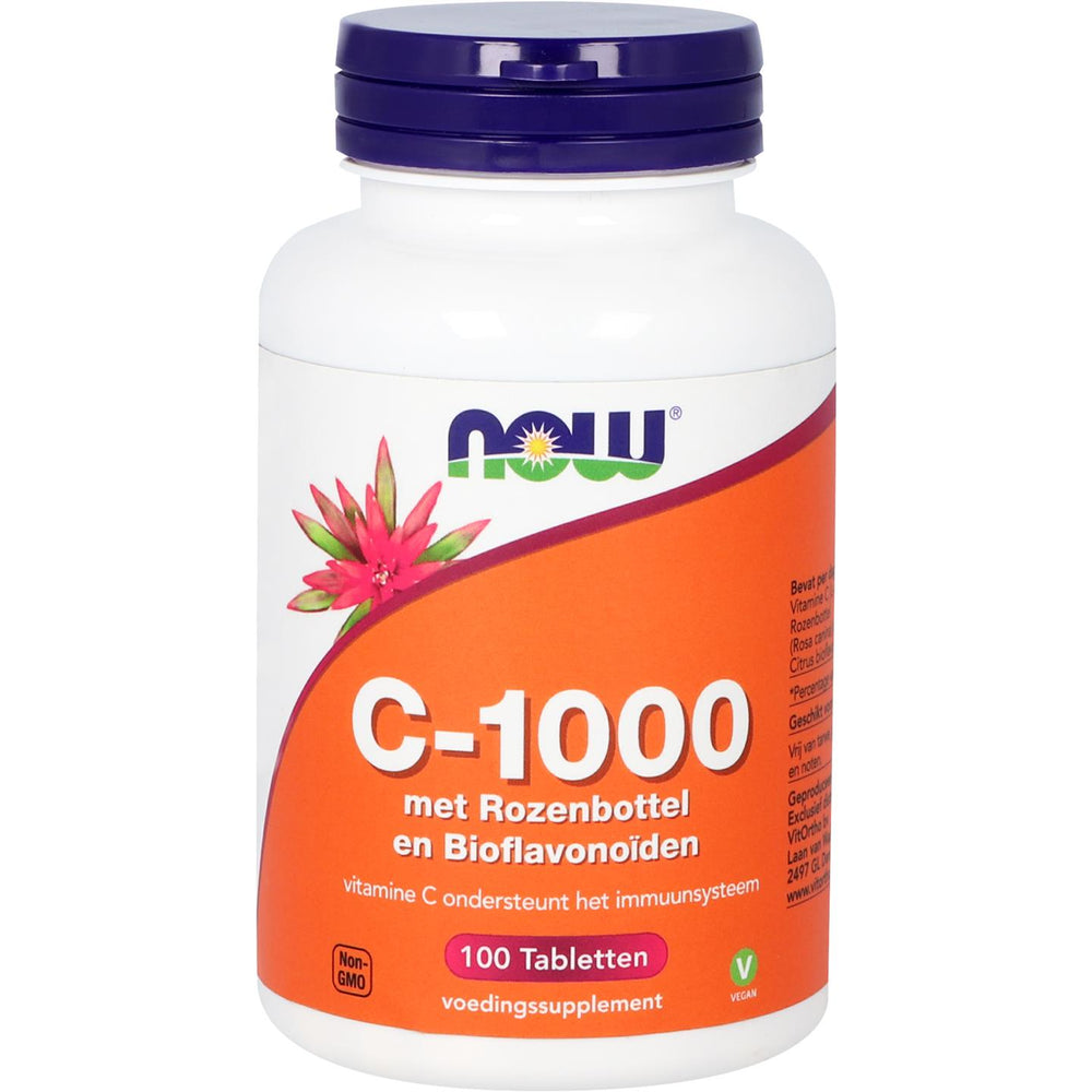 C-1000 met Rozenbottel & Bioflavonoïden Vitamine C NOW Default Title