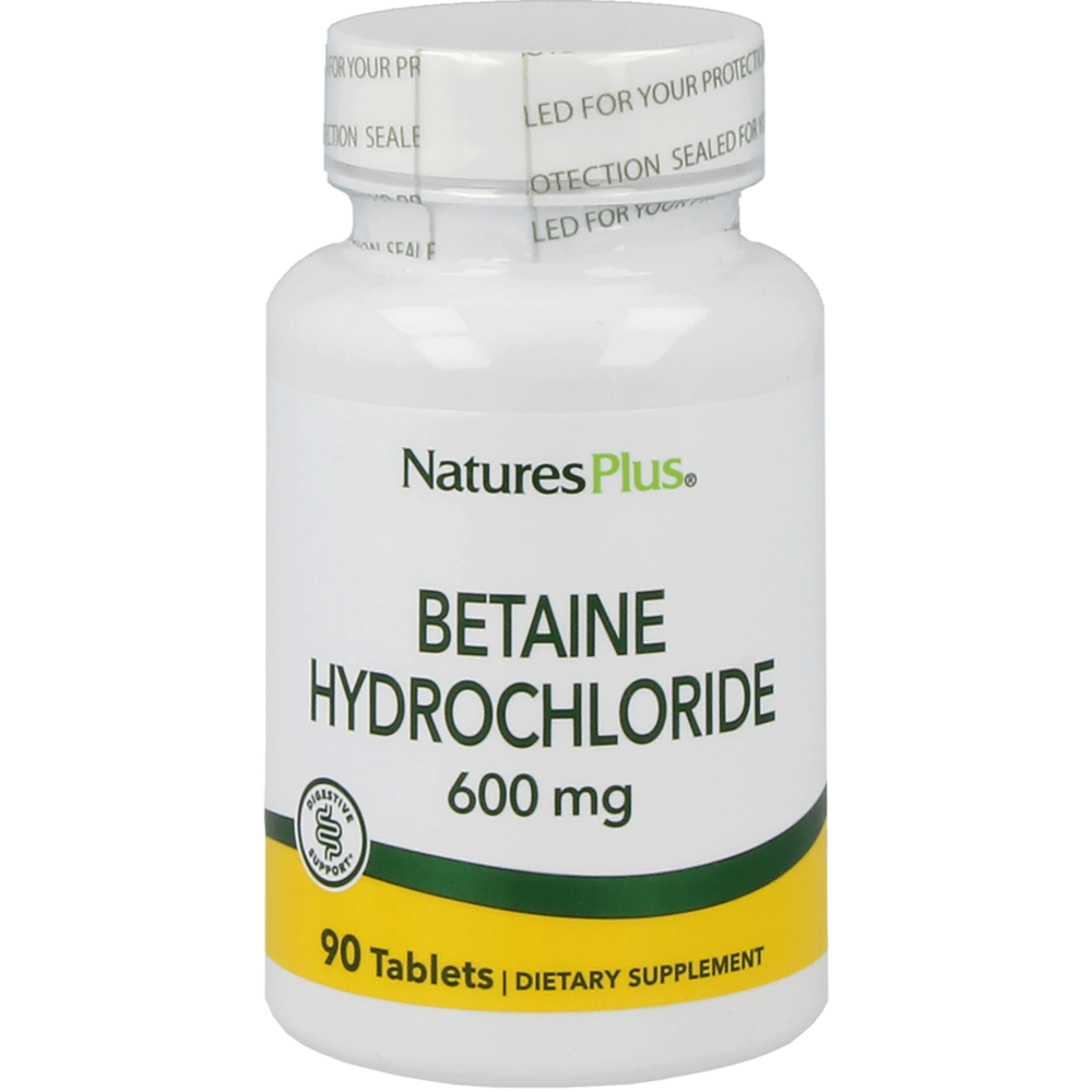 
                      
                        Betain Hydrochloride 600 mg Supplement Natures Plus Default Title  
                      
                    