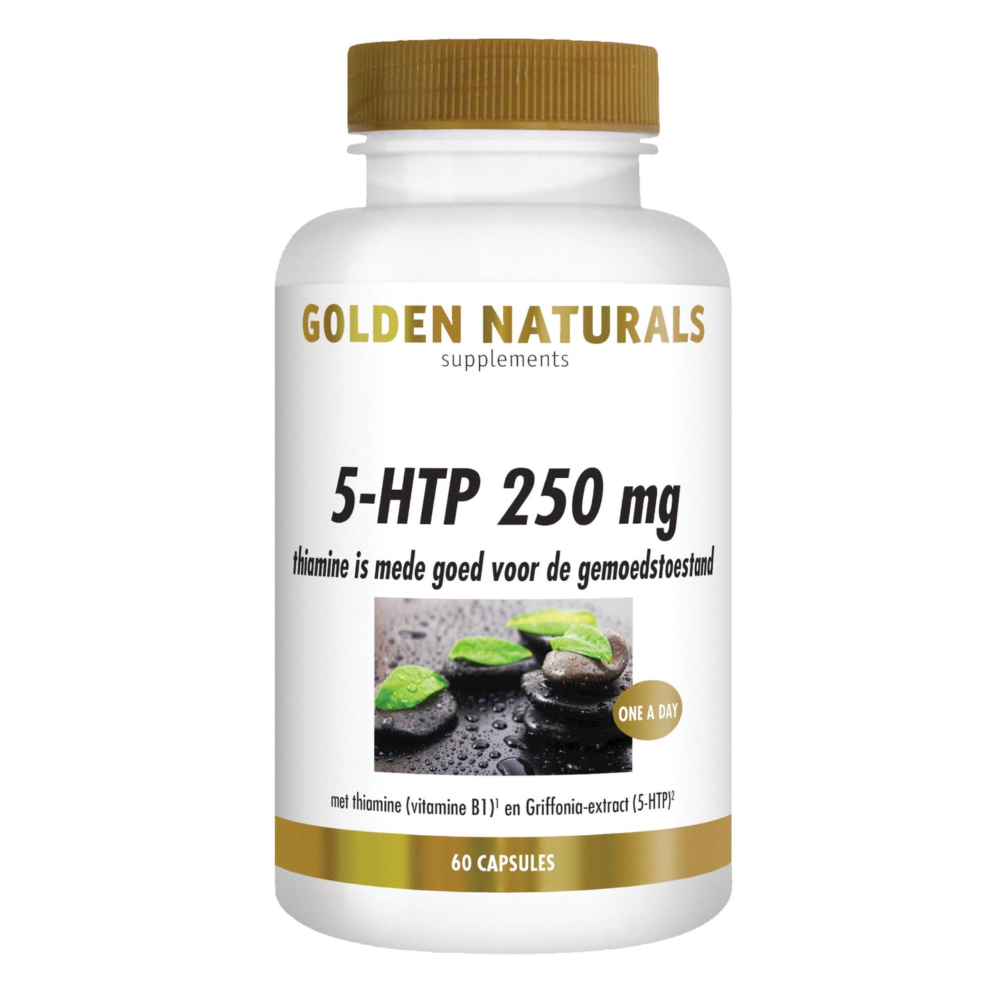 5-HTP 250 mg - 60 - veganistische capsules Supplement Golden Naturals   