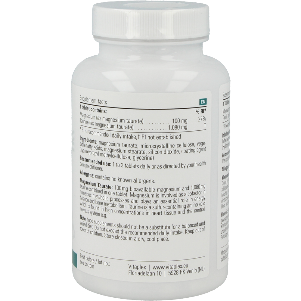 
                      
                        Magnesium Taurate Supplementen Vitaplex   
                      
                    