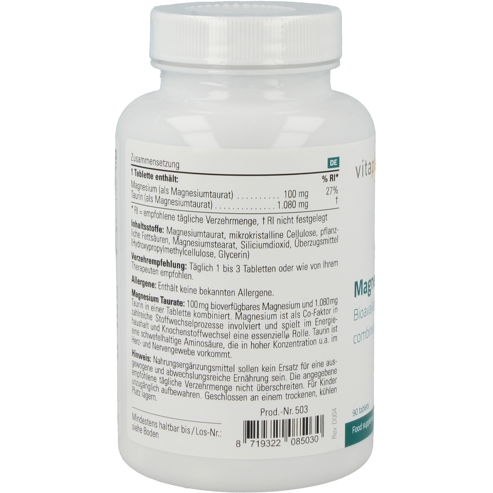 
                      
                        Magnesium Taurate Supplementen Vitaplex   
                      
                    