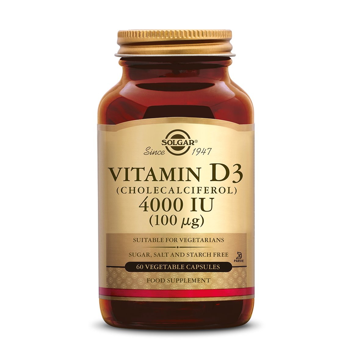 Vitamine D-3 4000 IU capsules Supplement Solgar 60  
