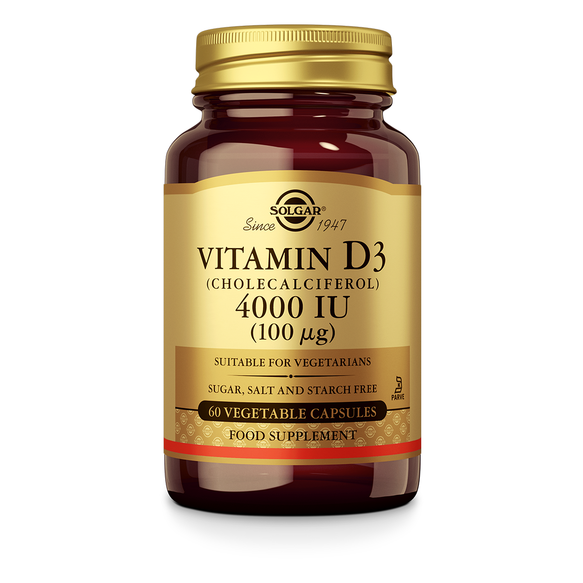 Vitamine D-3 4000 IU capsules Supplement Solgar 60