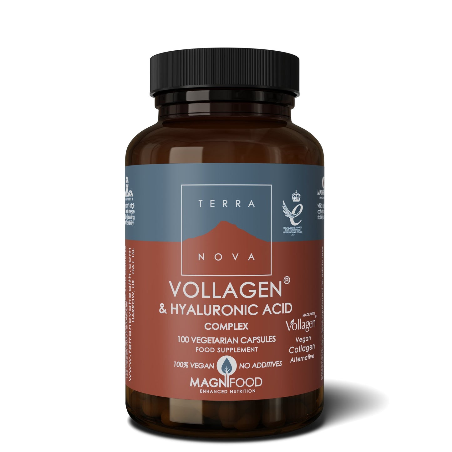 Vollagen & Hyaluronic Acid Complex | 100 capsules Supplement Terranovabenelux   