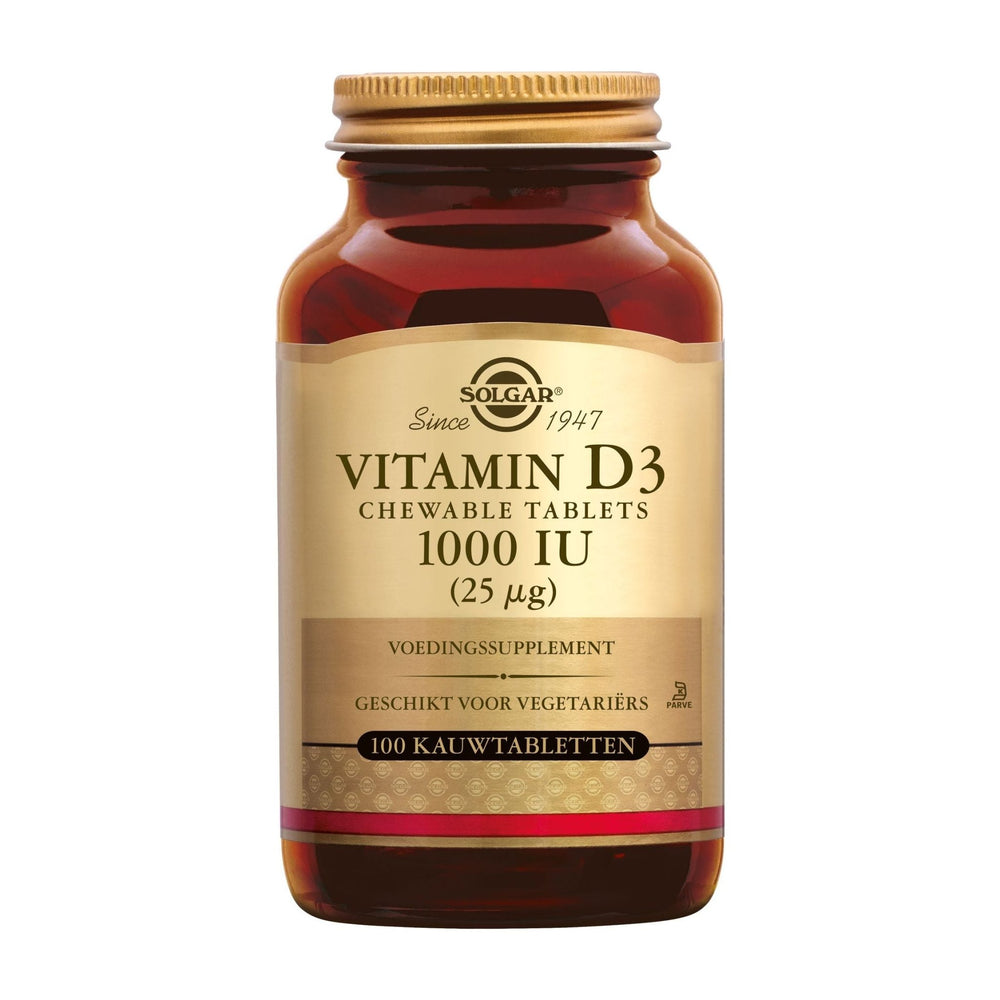 Vitamine D-3 1000 IU/25 mcg kauwtabletten Supplement Solgar   