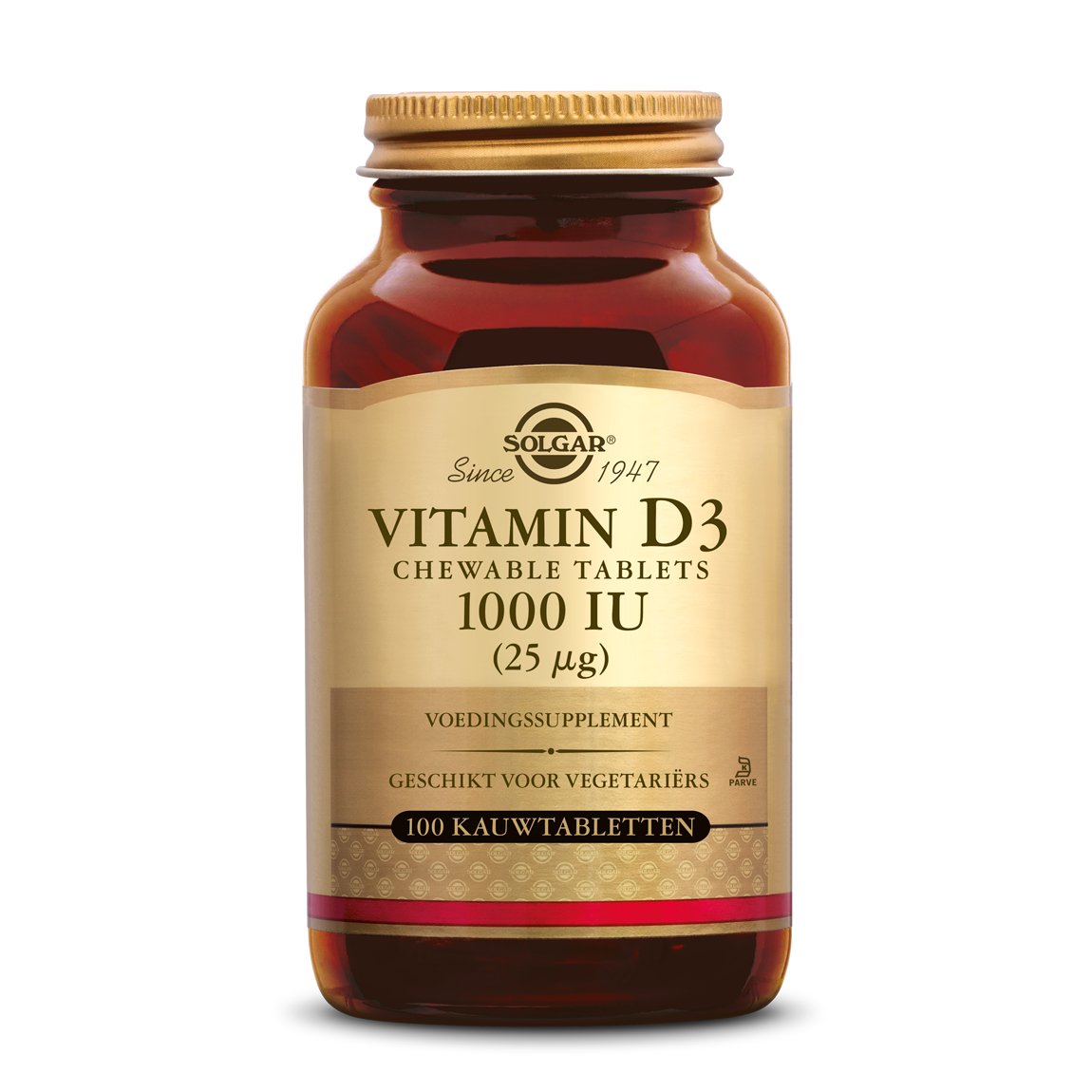 Vitamine D-3 1000 IU/25 mcg kauwtabletten Supplement Solgar 100  
