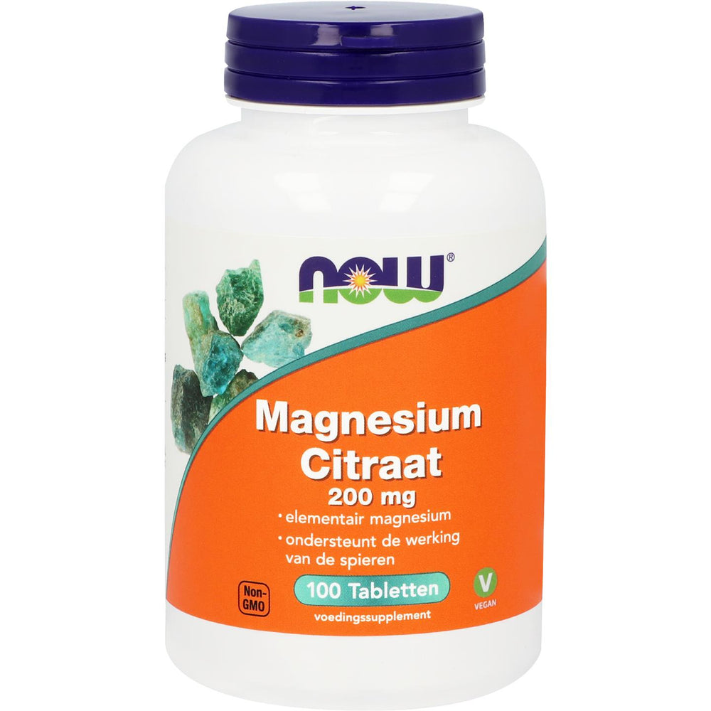 Magnesium Citraat 200 mg Mineralen NOW Default Title