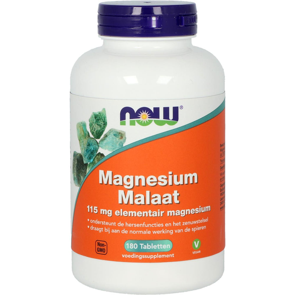 
                      
                        Magnesium Malaat 115 mg Mineralen NOW Default Title
                      
                    