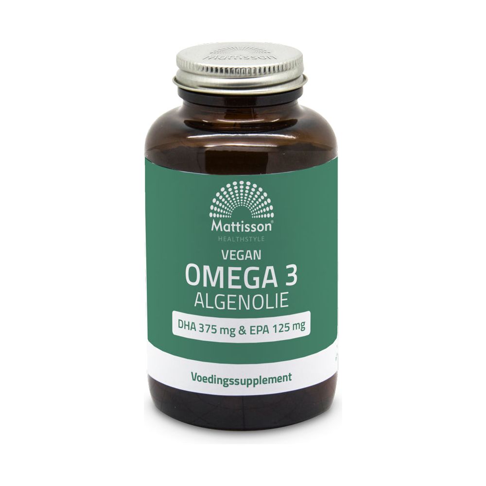 Vegan Omega-3 Algenolie 500 mg - DHA 375 mg & EPA 125 mg - 120 capsules Supplement Mattisson   