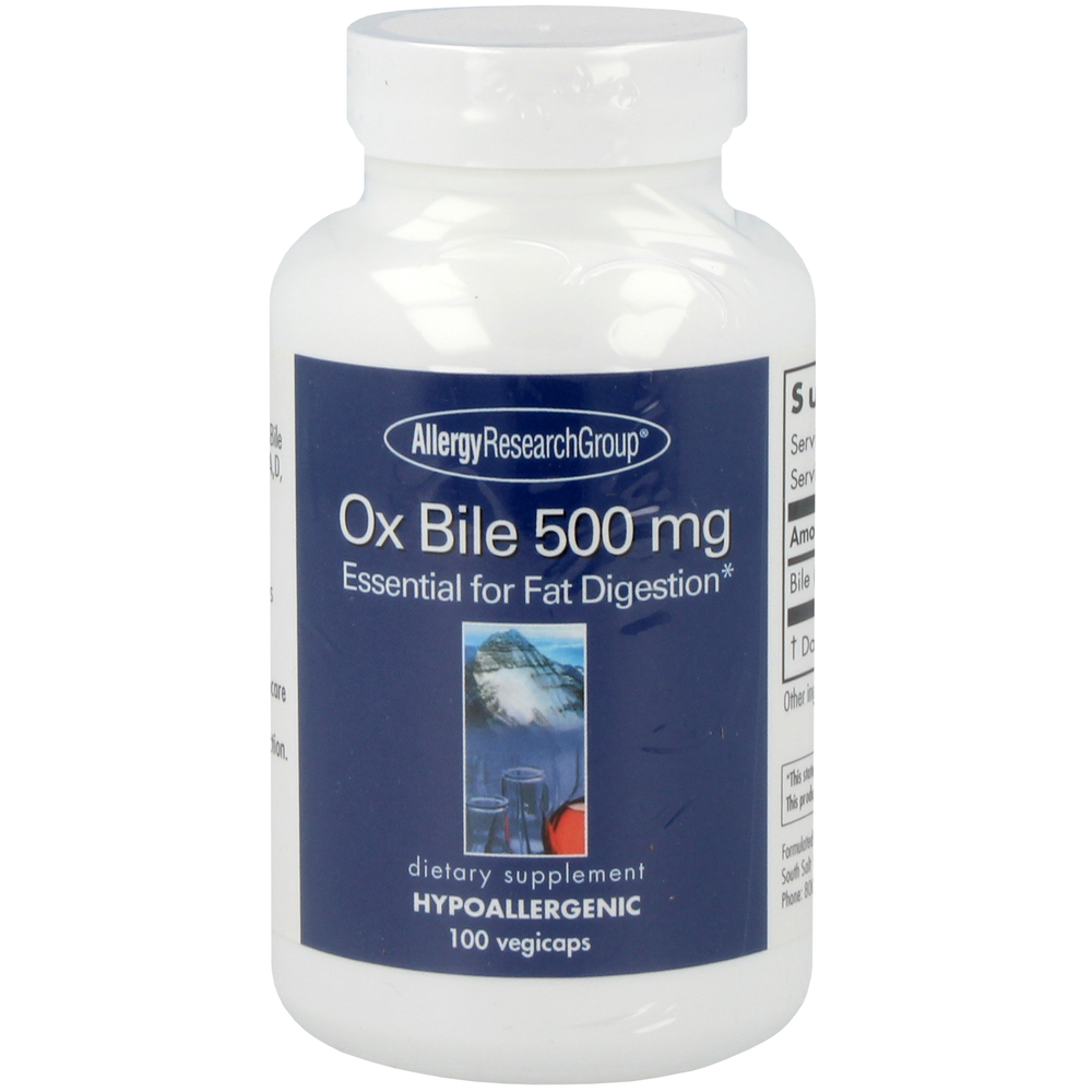 Ox Bile 500 mg Supplement Allergy Research Group Default Title  